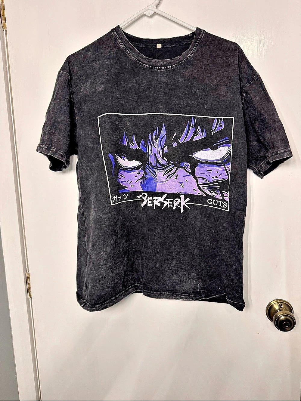 Berserk Graphic Short Sleeve Tee in Black & Purple
